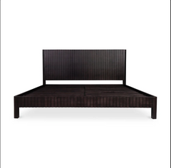 Indian Hand Carved Solid Wood King Size Bed Black Indian Hand Carved Solid Wood King Size Bed Black