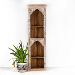 Rajasthan Handmade Indian Furniture Wooden Corner Arch Bookshelf Rajasthan Handmade Indian Furniture Wooden Corner Arch Bookshelf