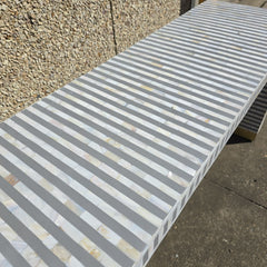 Mother of Pearl Waterfall Console Table Striped Pattern Mother of Pearl Waterfall Console Table Striped Pattern