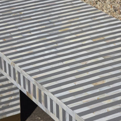 Mother of Pearl Waterfall Console Table Striped Pattern Mother of Pearl Waterfall Console Table Striped Pattern