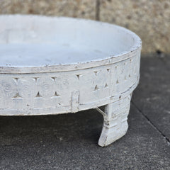 Handcrafted Carved Indian Furniture Solid Wood Chakki Coffee Table 76x76x25cm Handcrafted Carved Indian Furniture Solid Wood Chakki Coffee Table 76x76x25cm