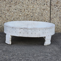 Handcrafted Carved Indian Furniture Solid Wood Chakki Coffee Table 76x76x25cm Handcrafted Carved Indian Furniture Solid Wood Chakki Coffee Table 76x76x25cm