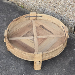 Handcrafted Carved Indian Furniture Solid Wood Chakki Grinder Coffee Table 76x76x25cm Handcrafted Carved Indian Furniture Solid Wood Chakki Grinder Coffee Table 76x76x25cm