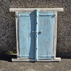 Indian Antique Hand Carved Old Small Door Panel Blue Indian Antique Hand Carved Old Small Door Panel Blue