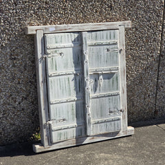 Indian Antique Hand Carved Old Small Door Panel White Indian Antique Hand Carved Old Small Door Panel White