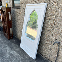 Handcrafted Indian Furniture Carved Wooden Wall Lining Mirror Frame White 80x5x150Cm Handcrafted Indian Furniture Carved Wooden Wall Lining Mirror Frame White 80x5x150Cm