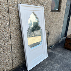 Handcrafted Indian Furniture Carved Wooden Wall Lining Mirror Frame White 80x5x150Cm Handcrafted Indian Furniture Carved Wooden Wall Lining Mirror Frame White 80x5x150Cm