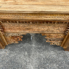 Indian Furniture Solid Hard Wood Carved Console Table 150X40X90 Cm Brown Indian Furniture Solid Hard Wood Carved Console Table 150X40X90 Cm Brown