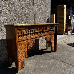 Handmade Indian Furniture Solid Hard Wood Carved Console Table Handmade Indian Furniture Solid Hard Wood Carved Console Table
