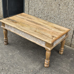 Indian Hand Craved Solid Wooden Coffee Table 120x65x55 Cm Indian Hand Craved Solid Wooden Coffee Table 120x65x55 Cm
