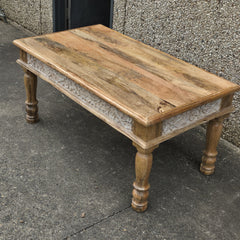 Indian Hand Craved Solid Wooden Coffee Table 120x65x55 Cm Indian Hand Craved Solid Wooden Coffee Table 120x65x55 Cm
