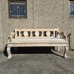 Indian Wooden Hand Carved Daybed Sofa Bird & Lion Garden Bench 200x75x90 cm Indian Wooden Hand Carved Daybed Sofa Bird & Lion Garden Bench 200x75x90 cm