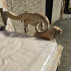 Indian Wooden Hand Carved Daybed Sofa Bird & Lion Garden Bench 200x75x90 cm Indian Wooden Hand Carved Daybed Sofa Bird & Lion Garden Bench 200x75x90 cm