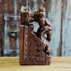 Antique Indian Handmade Carved Solid Wood Door Stop 36 Antique Indian Handmade Carved Solid Wood Door Stop 36
