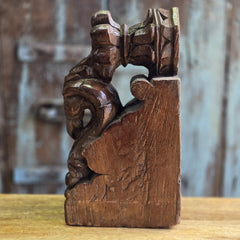 Antique Indian Handmade Carved Solid Wood Door Stop 36 Antique Indian Handmade Carved Solid Wood Door Stop 36