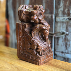 Antique Indian Handmade Carved Solid Wood Door Stop 36 Antique Indian Handmade Carved Solid Wood Door Stop 36