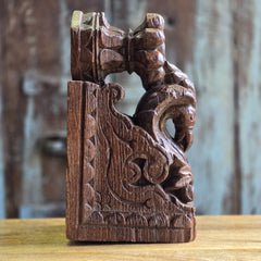 Antique Indian Handmade Carved Solid Wood Door Stop 36 Antique Indian Handmade Carved Solid Wood Door Stop 36