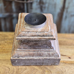 Antique Handcarved Wooden Old Pillar Candle Stand Holder Brown 32 Antique Handcarved Wooden Old Pillar Candle Stand Holder Brown 32