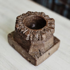 Indian Wooden Hand Carved Candle Holder Stand 145 Indian Wooden Hand Carved Candle Holder Stand 145