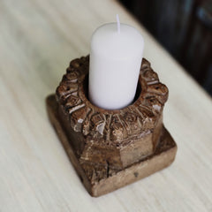 Indian Wooden Hand Carved Candle Holder Stand 145 Indian Wooden Hand Carved Candle Holder Stand 145