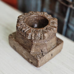 Indian Wooden Hand Carved Candle Holder Stand 145 Indian Wooden Hand Carved Candle Holder Stand 145