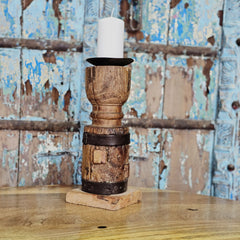 Indian Wooden Hand Carved Candle Holder Stand 146 Indian Wooden Hand Carved Candle Holder Stand 146