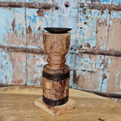 Indian Wooden Hand Carved Candle Holder Stand 146 Indian Wooden Hand Carved Candle Holder Stand 146