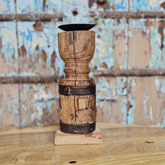 Indian Wooden Hand Carved Candle Holder Stand 146 Indian Wooden Hand Carved Candle Holder Stand 146