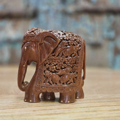 Indian Handcrafted Wooden Elephant Home Decor Showpiece 204 Indian Handcrafted Wooden Elephant Home Decor Showpiece 204