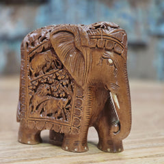 Indian Handcrafted Wooden Elephant Home Decor Showpiece 204 Indian Handcrafted Wooden Elephant Home Decor Showpiece 204