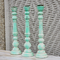 Indian Wooden Hand Carved Candle Holder Stand (Set of 3) 274 Indian Wooden Hand Carved Candle Holder Stand (Set of 3) 274