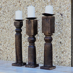 Indian Wooden Hand Carved Candle Holder Stand (Set of 3) 293 Indian Wooden Hand Carved Candle Holder Stand (Set of 3) 293