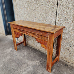 Handmade Indian Furniture Solid Hard Wood Carved Console Table Handmade Indian Furniture Solid Hard Wood Carved Console Table