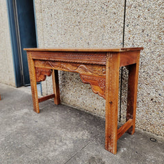 Handmade Indian Furniture Solid Hard Wood Carved Console Table Handmade Indian Furniture Solid Hard Wood Carved Console Table