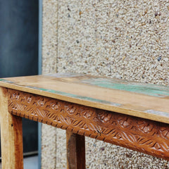 Handmade Indian Furniture Solid Hard Wood Carved Console Table Handmade Indian Furniture Solid Hard Wood Carved Console Table