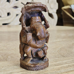 Indian Handcrafted Wooden Ganesh Home Decor Showpiece A21 Indian Handcrafted Wooden Ganesh Home Decor Showpiece A21