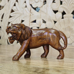 Indian Handcrafted Wooden Lion Home Decor Showpiece A05 Indian Handcrafted Wooden Lion Home Decor Showpiece A05