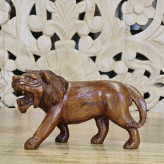 Indian Handcrafted Wooden Lion Home Decor Showpiece A05 Indian Handcrafted Wooden Lion Home Decor Showpiece A05