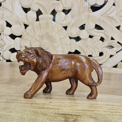 Indian Handcrafted Wooden Lion Home Decor Showpiece A05 Indian Handcrafted Wooden Lion Home Decor Showpiece A05
