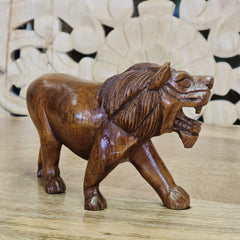 Indian Handcrafted Wooden Lion Home Decor Showpiece A05 Indian Handcrafted Wooden Lion Home Decor Showpiece A05