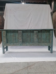 Handmade Carved Solid Hard Wood Old Door Console Table 184X40X79 Cm Handmade Carved Solid Hard Wood Old Door Console Table 184X40X79 Cm