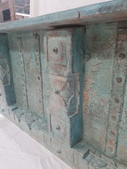 Handmade Carved Solid Hard Wood Old Door Console Table 184X40X79 Cm Handmade Carved Solid Hard Wood Old Door Console Table 184X40X79 Cm