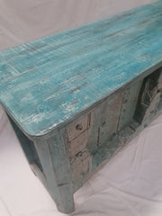 Handmade Carved Solid Hard Wood Old Door Console Table 184X40X79 Cm Handmade Carved Solid Hard Wood Old Door Console Table 184X40X79 Cm