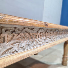 Indian Hand Craved Solid Wooden Coffee Table 120x65x55 Cm Indian Hand Craved Solid Wooden Coffee Table 120x65x55 Cm