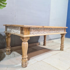 Indian Hand Craved Solid Wooden Coffee Table 120x65x55 Cm Indian Hand Craved Solid Wooden Coffee Table 120x65x55 Cm