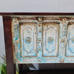 Handmade Carved Solid Hard Wood Old Door Console Table 165x45x90 Cm Handmade Carved Solid Hard Wood Old Door Console Table 165x45x90 Cm