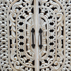 Handmade Indian Furniture Solid Hard Wood Carved 2 Doors Cabinet Handmade Indian Furniture Solid Hard Wood Carved 2 Doors Cabinet