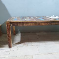 Indian Furniture Nirvana Reclaimed Farmhouse Garden Dining Table 240x100x75 cm Indian Furniture Nirvana Reclaimed Farmhouse Garden Dining Table 240x100x75 cm