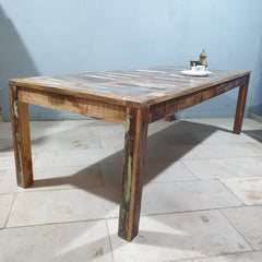 Indian Furniture Nirvana Reclaimed Farmhouse Garden Dining Table 240x100x75 cm Indian Furniture Nirvana Reclaimed Farmhouse Garden Dining Table 240x100x75 cm