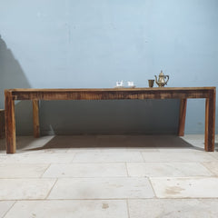 Indian Furniture Nirvana Reclaimed Farmhouse Garden Dining Table 240x100x75 cm Indian Furniture Nirvana Reclaimed Farmhouse Garden Dining Table 240x100x75 cm